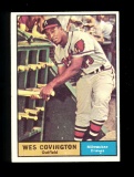 1961 Topps Baseball Card #296 Wes Covington Milwaukee Braves. EX/MT - NM Co