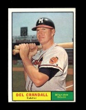 1961 Topps Baseball Card #390 Del Crandall Milwaukee Braves. EX/MT - NM Con
