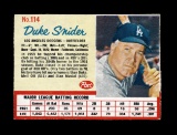 1962 Post Cereal Baseball Card #114 Hall of Famer Duke Snider Los Angeles D
