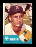 1963 Topps Baseball Card #115 Hall of Famer Carl Yastrzemski Boston Red Sox