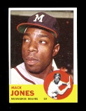 1963 Topps Baseball Card #137 Mack Jones Miwaukee Braves. EX/MT - NM Condit