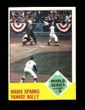 1963 Topps Baseball Card #144 1962 Worls Series Game-#3 