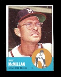 1963 Topps Baseball Card #156 Ray McMillan Milwaukee Braves. EX/MT - NM Con