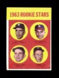 1963 Topps Baseball Card #169 Rookie Stars 1963: Egan, Navarro, Perry, Sisk