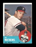 1963 Topps Baseball Card #275 Hall of Famer Ed Mathews Milwaukee Braves. EX
