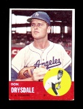 1963 Topps Baseball Card #360 Hall of Famer Don Drysdale Los Angeles Dodger