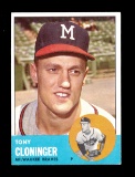 1963 Topps Baseball Card #367 Tony Cloninger Milwaukee Braves. EX/MT - NM C