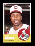 1963 Topps Baseball Card #400 Hall of Famer Frank Robinson Cincinnati Reds.