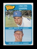 1965 Topps Baseball Card #8 National League 1964 ERA Leaders: Sandy Koufax