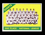 1966 Topps Baseball Card #19 San Francisco Giants Team. EX/MT - NM Conditio