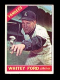 1966 Topps Baseball Card #160 Hall of Famer Whitey Ford New York Yankees. E