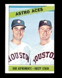 1966 Topps Baseball Card #273 Astro Aces: Bob Aspromonte & Rusty Staub. EX/