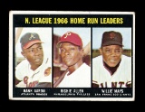 1967 Topps Baseball Card #244 National League 1966 Home Run Leaders: Aaron,