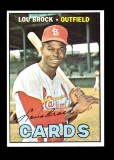 1967 Topps Baseball Card #285 Hall of Famer Lou Brock St Louis Cardinals. E