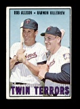 1967 Topps Baseball Card #334 Twin Terrors: Bob Allison & Harmon Killebrew.