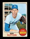1968 Topps Baseball Card #103 Hall of Famer Don Sutton Los Angeles Dodgers.