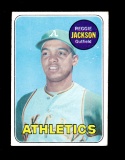 1969 Topps Baseball Card #260 Rookie Hall of Famer Reggie Jackson Oakland A