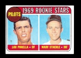 1969 Topps Baseball Card #394 Pilots Rookie Stars: Lou Piniella & Marv Stae