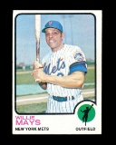 1973 Topps Baseball Card #305 Hall of Famer Willie Mays New York Mets. EX/M