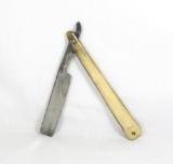 John Barber,  Sheffield  straight razor with compass & square Masonic mark,