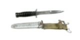 Imperial WWII Fighting knife. Blade markedUSM3 M8, painted sheath and sheat