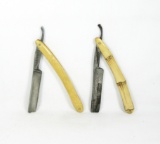 (2) German straight razors . Have embossed ivory  celluloid handles. Imperi