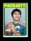 1972 Topps ROOKIE Football Card #65 Jim Plunkett New England Patriots. NM -