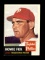 1953 Topps Baseball Card Scarce Short Print #22 Howie Fox Philadelphia Athl