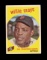 1959 Topps Baseball Card #50 Hall of Famer Willie Mays San Francisco Giants