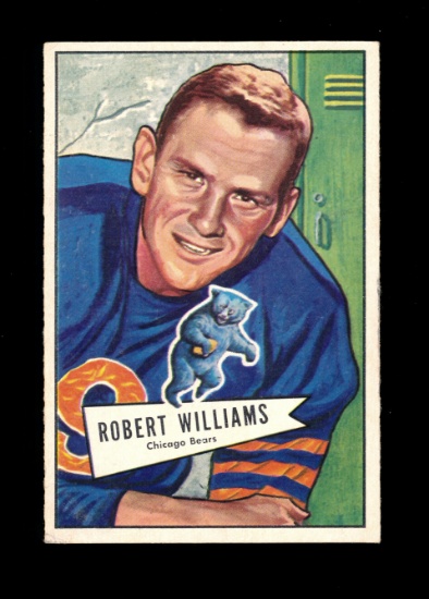 1952 Bowman Large Football Card #133 Bob Williams Chicago Bears. EX - EX/MT