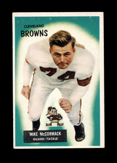 1955 Bowman ROOKIE Football Card #2 Rookie Hall of Famer Mike Mc Cormack Cl