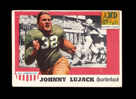 1955 Topps All American Football Card #52 Johnny Lujack Notre Dame. VG/EX -