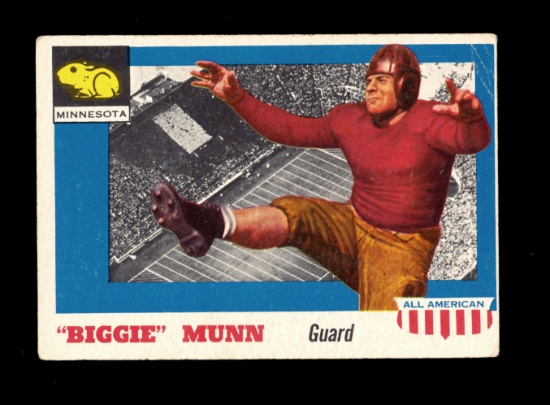 1955 Topps All American Football Card #92 Clarence "Biggie" Munn Minnesota.