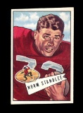 1952 Bowman Small Football Card #42 Norman Standlee San Francisco 49ers. EX