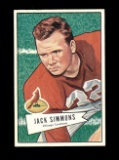 1952 Bowman Large Football Card #110 Jack Simmons Chicago Cardinals. EX/MT