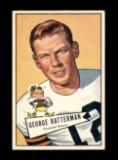 1952 Bowman Large Football Card #111 George Ratterman Cleveland Browns. EX/