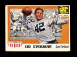 1955 Topps All American Football Card #85 Hall of Famer Sid Luckman Columbi