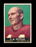 1961 Topps Football Card #58 Y.A. Tittle San Francisco 49ers. EX Condition.