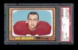 1966 Topps Football Card #65 Ed Budde Kansas City Chiefs. Graded PSA NM/MT-