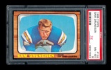 1966 Topps Football Card #124 Sam Gruneisen San Diego Chargers. Graded PSA