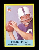 1967 Philadelphia Football Card #23 Hall of Famer John Unitas Baltimore Col