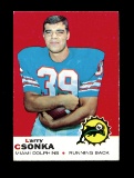 1969 Topps ROOKIE Football Card #120 Rookie Hall of Famer Larry Csonka Miam