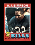 1971 Topps Football Card #260 Hall of Famer OJ Simpson Buffalo Bills. NM -
