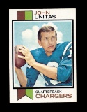 1973 Topps Football Card #455 Hall of Famer Johnny Unitas San Diego Charger