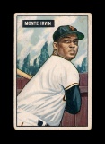 1951 Bowman ROOKIE Baseball Card #198 Rookie Hall of Famer Monte Irvin. VG/