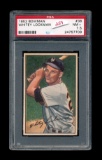 1952 Bowman Baseball Card #38 Whitey Lockman New York Giants. Graded PSA NM