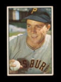 1953 Bowman Color Baseball Card #16 Bob Friend Pittsburgh Pirates. EX - EX/