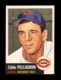 1953 Topps Baseball Card Scarce Short Print #28 Eddie Pellagrini Cincinnati