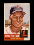 1953 Topps Baseball Card Scarce Short Print #32 Clyde Vollmer Boston Red So