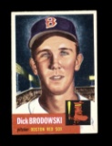 1953 Topps Baseball Card Scarce Short Print #69 Dick Brodowski Boston Red S